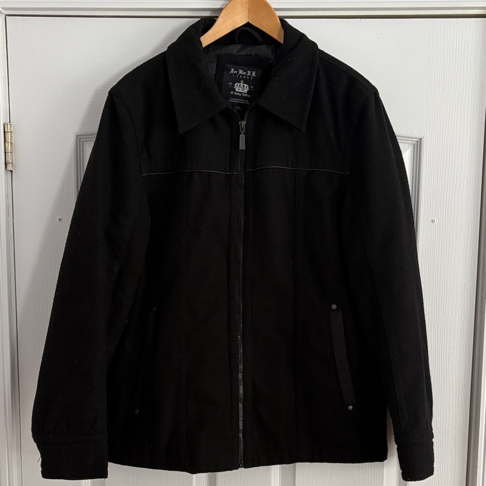Men's Black Zip-Up Jacket / Coat
